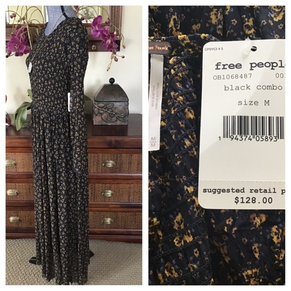 Free People Hello And Goodbye Mesh Midi Dress. NWT - Picture 6 of 8